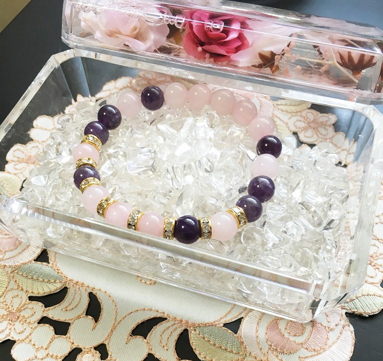 恋愛成就☆アメジスト☆ローズクォーツ☆